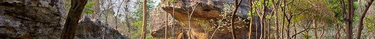 eroded rock pillars