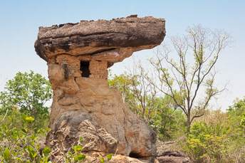 weirdly eroded rock pillar