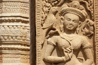 apsara carved in sandstone