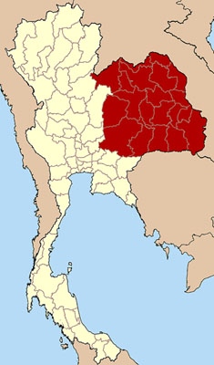 map showing isan region