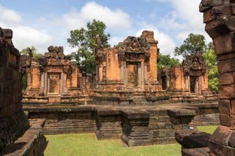 three towers of Khmer ruin