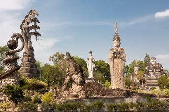 various Buddha and other giant sculptures