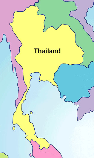 map of thailand